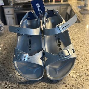 Birkenstock Rio EVA Girls Sandals, Gray, EU 33N (US 2), NIB